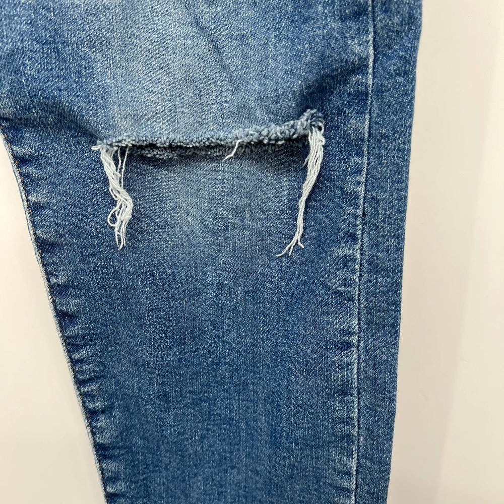 Levi's Premium 512 Ripped Jeans Men's Size W32 Blue Denim Slim Tapered Mid Rise - Picture 9 of 14